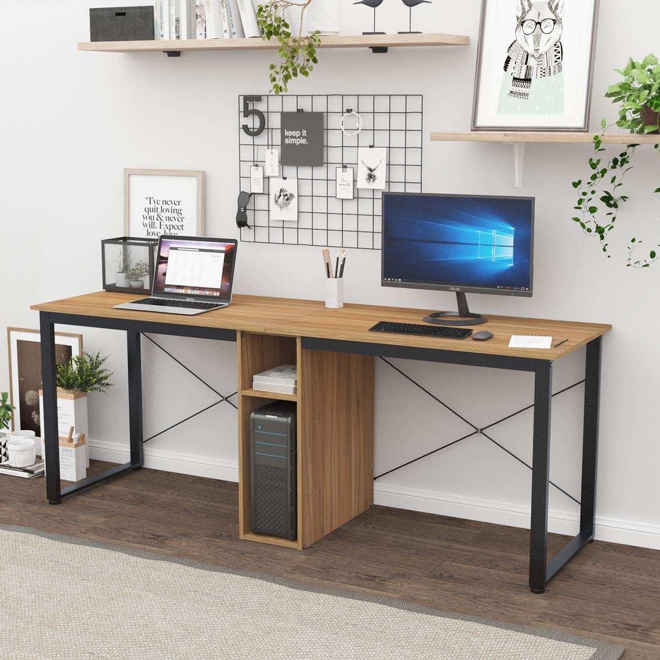 Buy sogesfurniture 78 inches Large Double Workstation Dual Desk Home