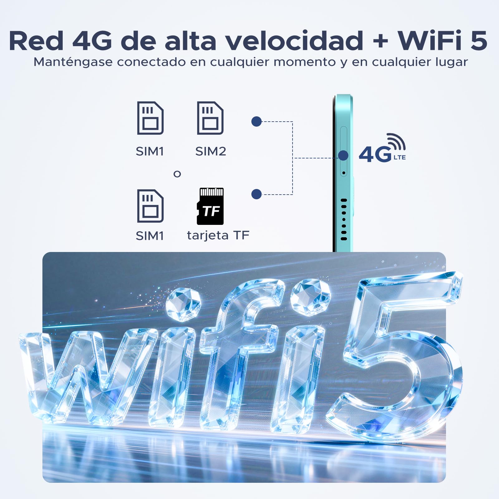 P12 Pro Tablet 12 Pulgadas, Tableta Android 16, 48GB RAM+256GB ROM/2TB TF, T7300 Octa-core, 2.4K 120Hz, 12000mAh/18W, 13MP+8MP, 5G WiFi, 4G LTE, Gemini AI, Face ID, Tablets con Teclado y Lapiz, Azul
