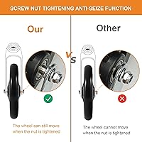 Vista 3 de 2 piezas de ruedas de repuesto de sillas de ruedas de 6 pulgadas para andadores - Material de goma respetuoso con el medio ambiente, neumáticos