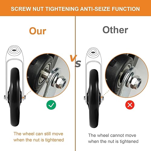 Miniatura 3 de 2 ruedas de repuesto para sillas de ruedas de 6 pulgadas para caminantes, material de goma respetuoso con el medio ambiente, neumáticos de