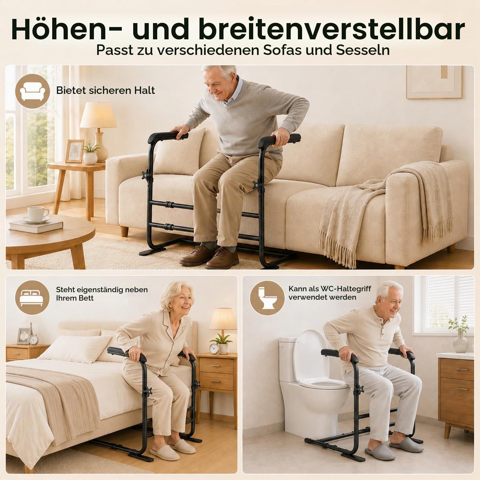 Aufstehhilfe Sofa,Höhen und Breitenverstellbar,für Senioren