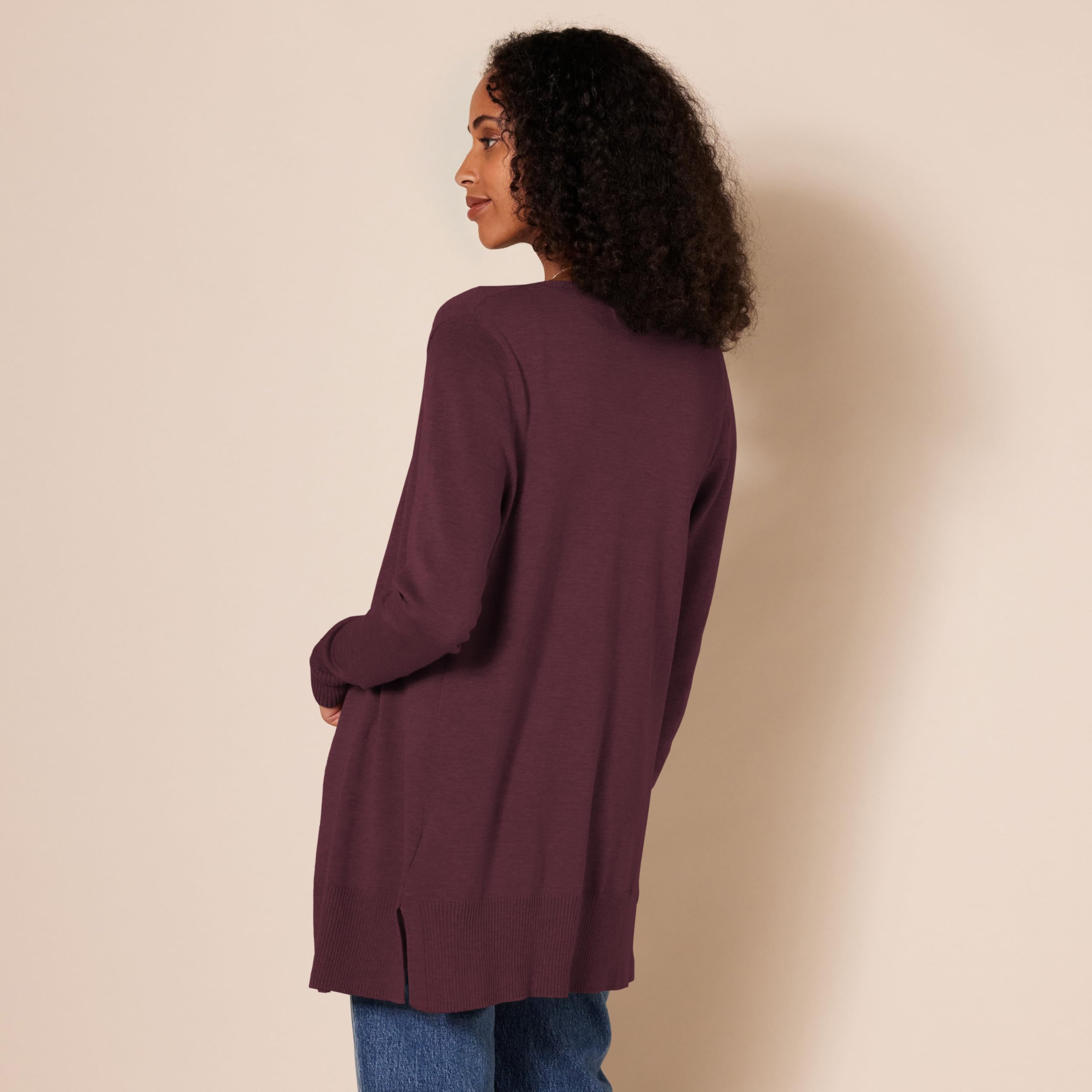 Amazon Essentials Cardigan Leggero Aperto sul Davanti (Disponibile in Taglie Forti) Donna