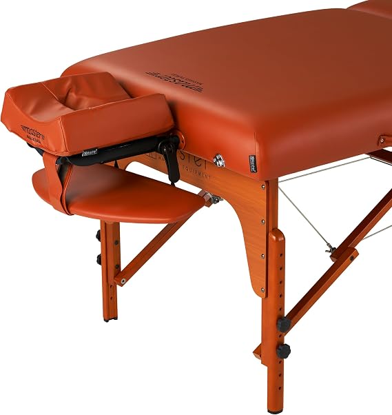 Master Massage Montclair Reiki Panel Portable Massage Table Package, Ideal for Spa, Hotel, Massage, Salon, Facial and Beauty Use, 79cm Exra Wide in Mountain Red