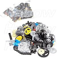 Vista 2 de 116pcs Technic Parts - Engranajes, eje, pasador, conector, ruedas, cadena de eslabones, estante de engranajes, volante, casquillo, gancho, bola