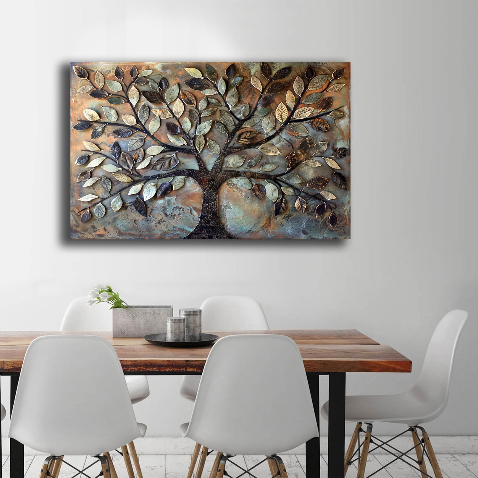 Quadro Moderno soggiorno ALBERO della VITA Astratto Quadri moderni da Parete grande Stampa su tela Canvas Decorazione Murale muro Arredo Camera letto Salone (12, 70x120 cm, Canvas intelaiato)
