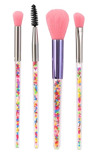 Miniatura 8 de iscream Rainbow Sprinkles - Brocha para maquillaje de 7 pulgadas con cerdas coloridas y mango de espolvoreo