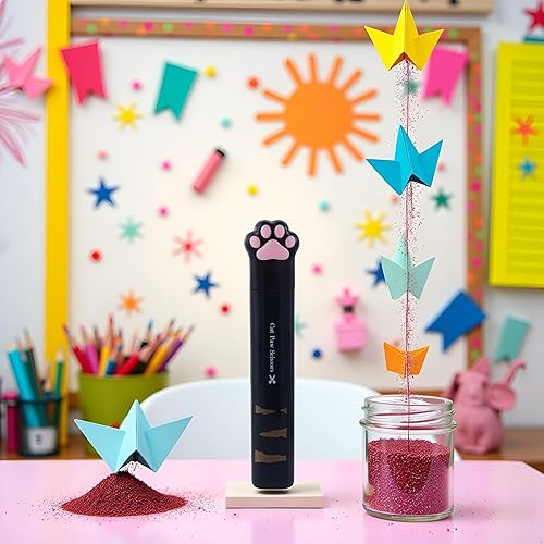 Miniatura 1 de Tijeras de pata de gato, tijeras plegables de bolsillo, pequeñas tijeras de seguridad plegables multifuncionales, cortadores de mano kawaii, mini