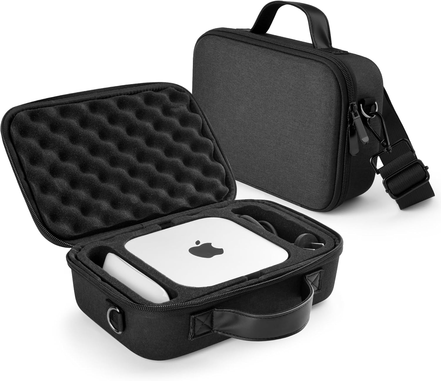 Travel Case for Mac Mini M4 | EVA Shockproof Protective Storage Box with Custom Sponge Insert for Mac Mini M4 / M4 Pro, Magic Mouse and Cables (Case Only)