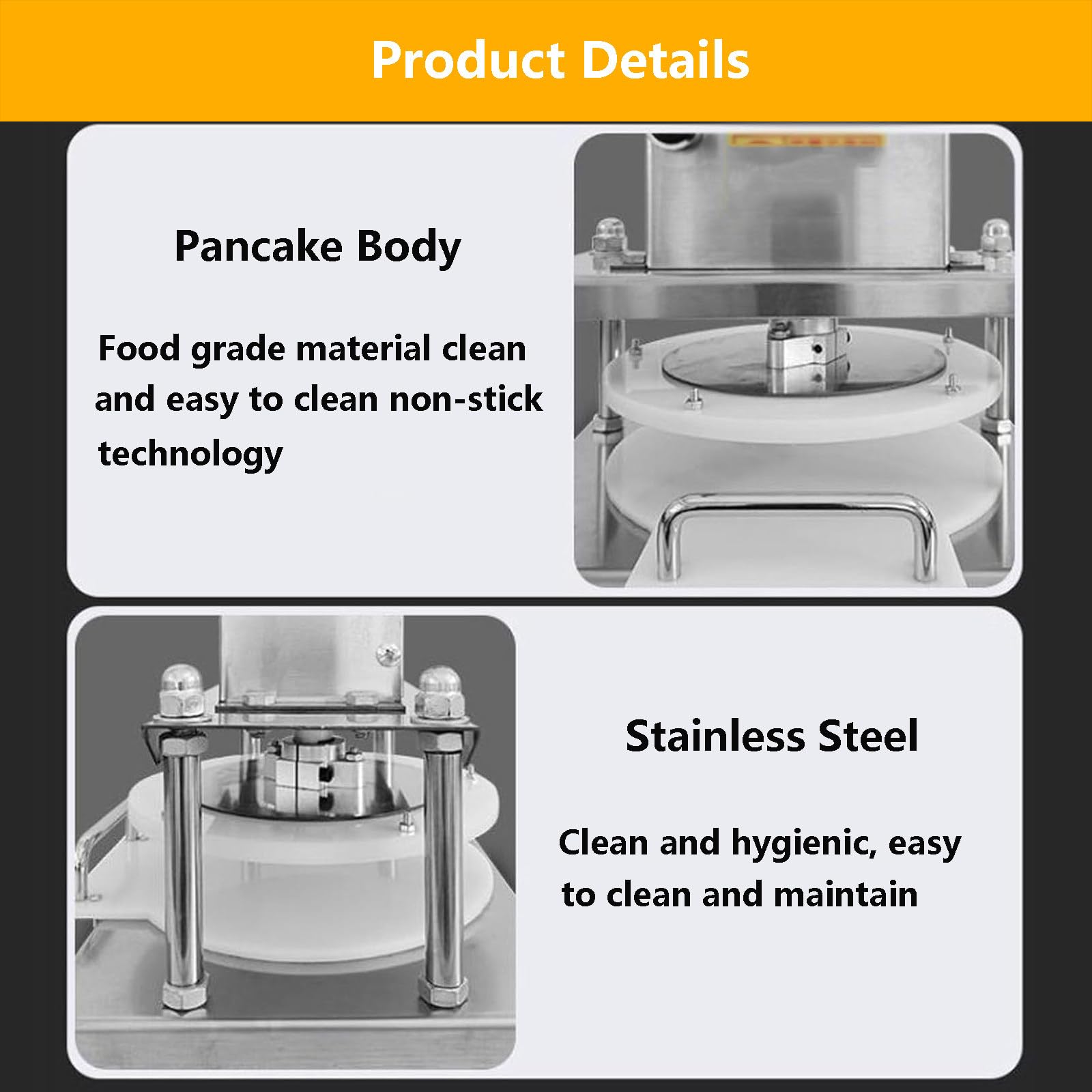 Macchina per pizza commerciale con pressa per carne, macchina elettrica per base pizza, piastre da 22 cm/25 cm, pressa elettrica per torte, pressa per biscotti, acciaio inossidabil(25 centimetri)