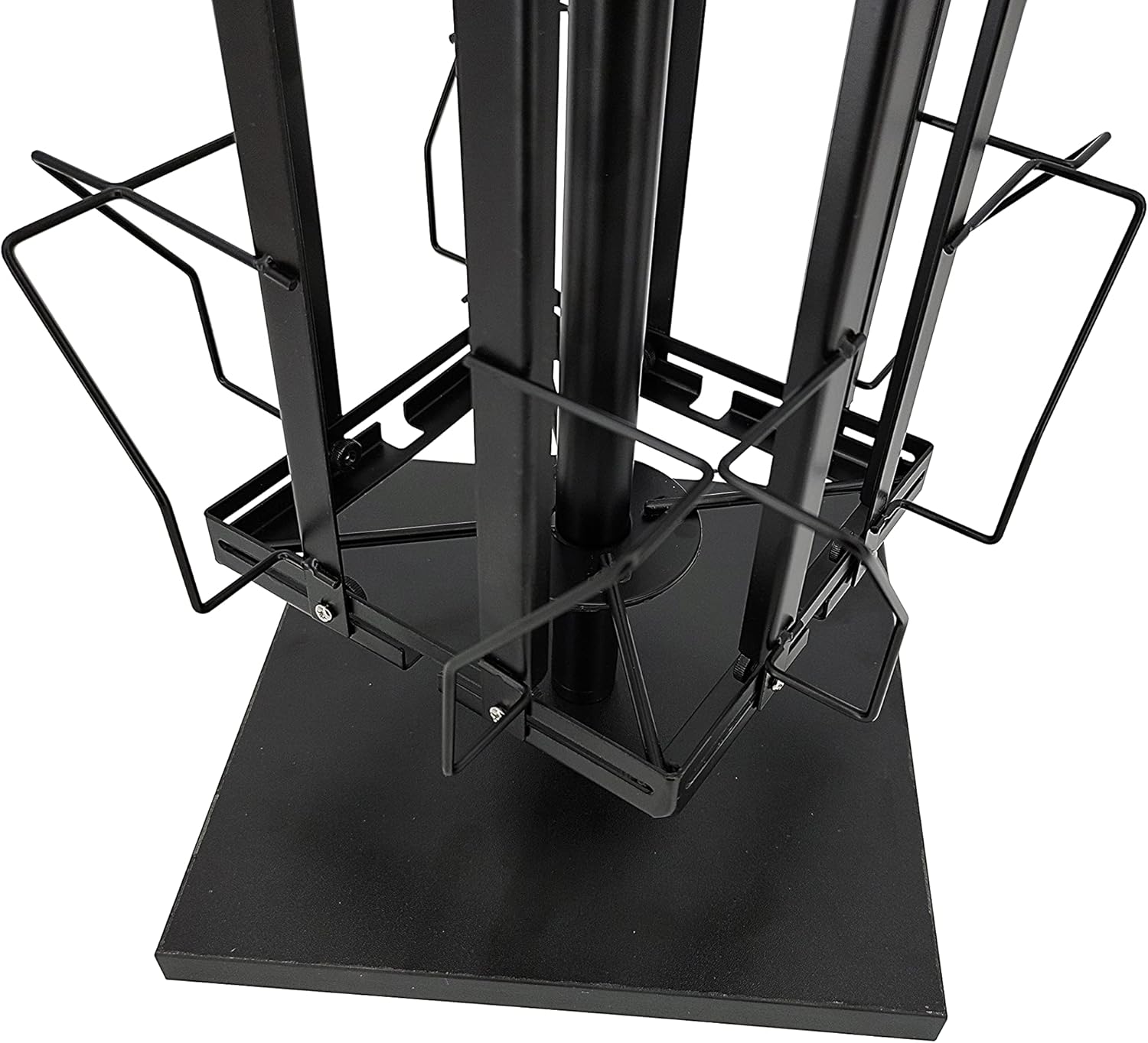 Adjustable Greeting Card Rack Display Stand 4 Tier 16 Pocket Organizer Postcard CD DVD Book Brochure Literature Rotating Spin 7X5 6X4 4X5 5X7. Pocket Size: 4.6-10"Wide X 8"High 11602-R-8"-NPF
