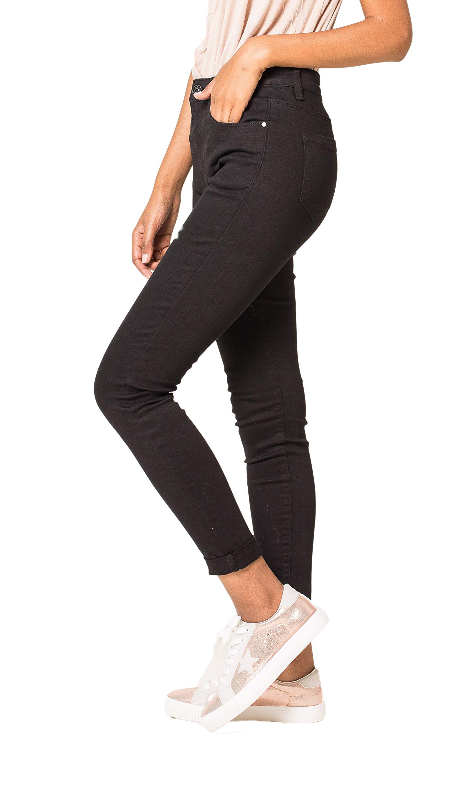 Nina Carter P056 - Pantalon en jean pour femme - Coupe skinny - Taille haute