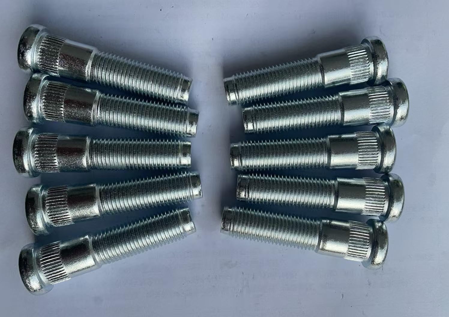 10PCS M14-1.50 Serrated Wheel Stud Bolts 610-615 - 0.62' Knurl, 2.35' Length Compatible with Select Dodge Durango, Ram 1500, Jeep Grand Cherokee Models