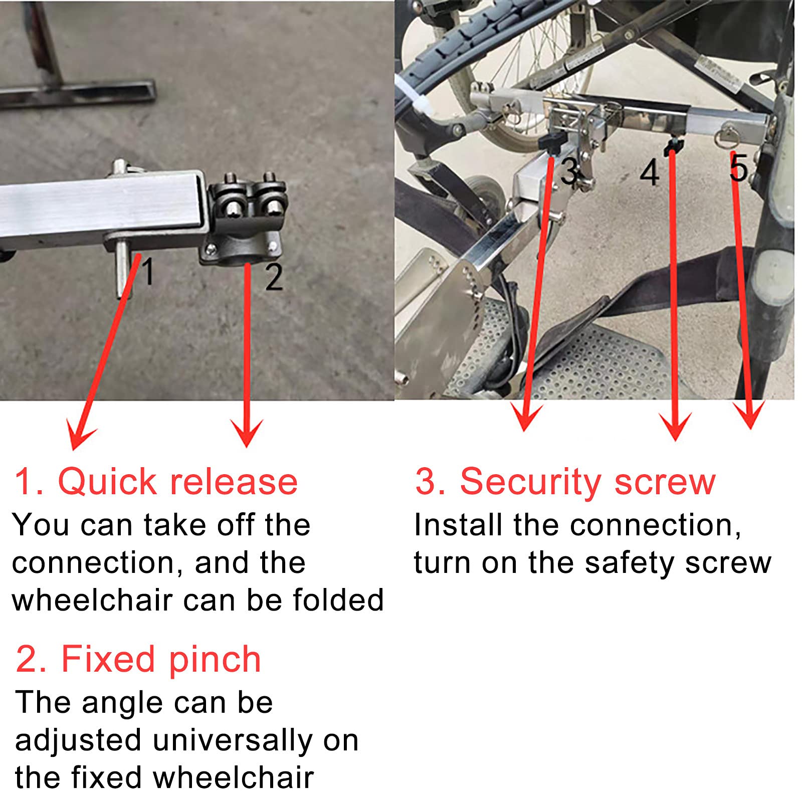 Handbike Eléctrica para Silla de Ruedas, Convertir Silla de Ruedas Manual en Eléctrica, Alcance De Crucero: 65 Km, 3 Velocidades/con Luz Delantera + Trompeta,B
