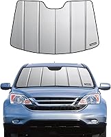 Vista 22 de Parasol para parabrisas Honda Civic Coupe 2006-2011, acabado de cuero gris premium