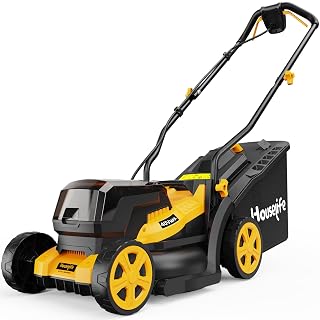 40V Cordless Lawn Mower Compatible with Dewalt 2x20V MAX Battery, 14 Inch Electric Lawn Mower with 35L Grass Bag, 6-Position Height Adjustment, Foldable Push Mower for Yard (Tool Only) - Amazon product rated Grade A