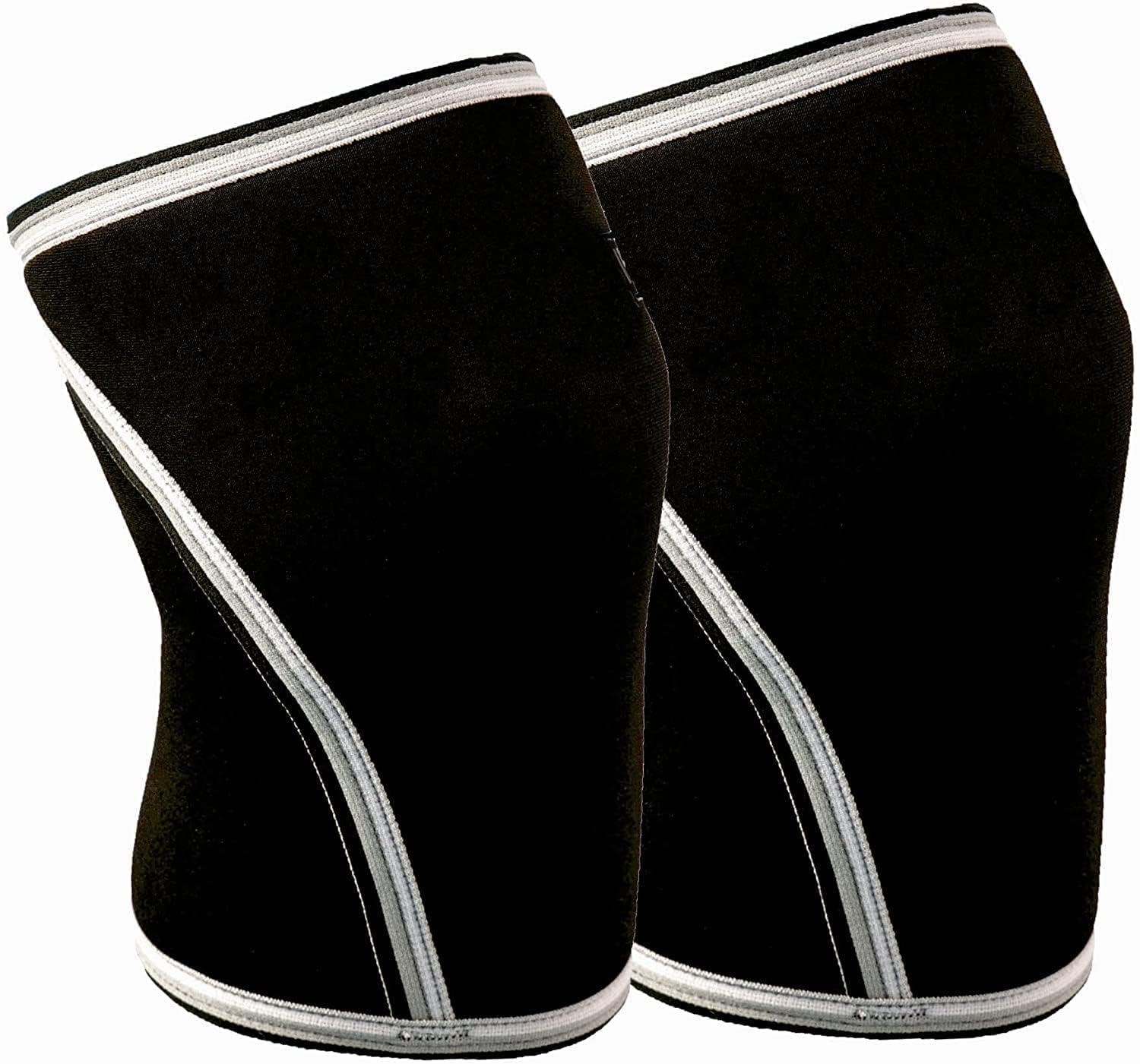 Leosportz Knee Support for men Gym (1Pair) - 7mm Power Knee Support Gym Workout | Knee Sleeves for Running Jogging Gym Squats (Black, M)