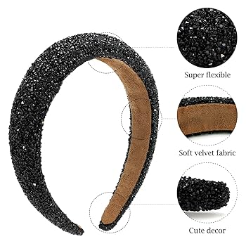 Amazon.co.jp: SuPoo ラインストーンヘッドバンド クリスタル