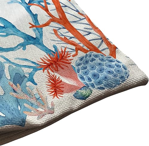 Miniatura 5 de Solekla Fundas de almohada con diseño de acuarela de la vida marina y peces coloridos de 12 x 20 pulgadas, funda de cojín decorativa para el hogar,