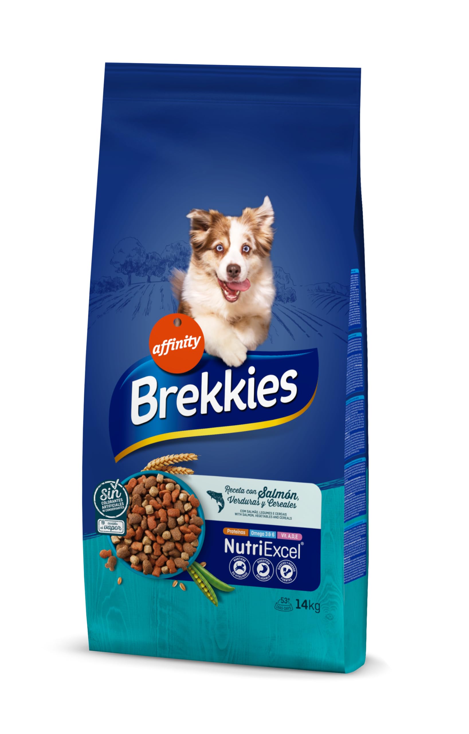 Brekkies Karma dla dorosłych psów z łososiem - 14 kg