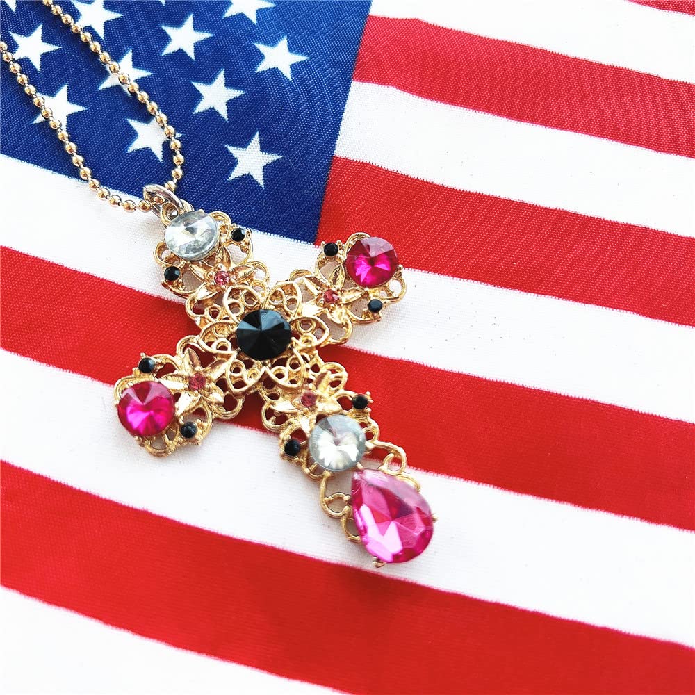 JIAMIN Guardian Angel Charm for Hanging Cross for Car Car Rear View Mirror Pendant for Home Vehicle Interior Accessories (Pink)