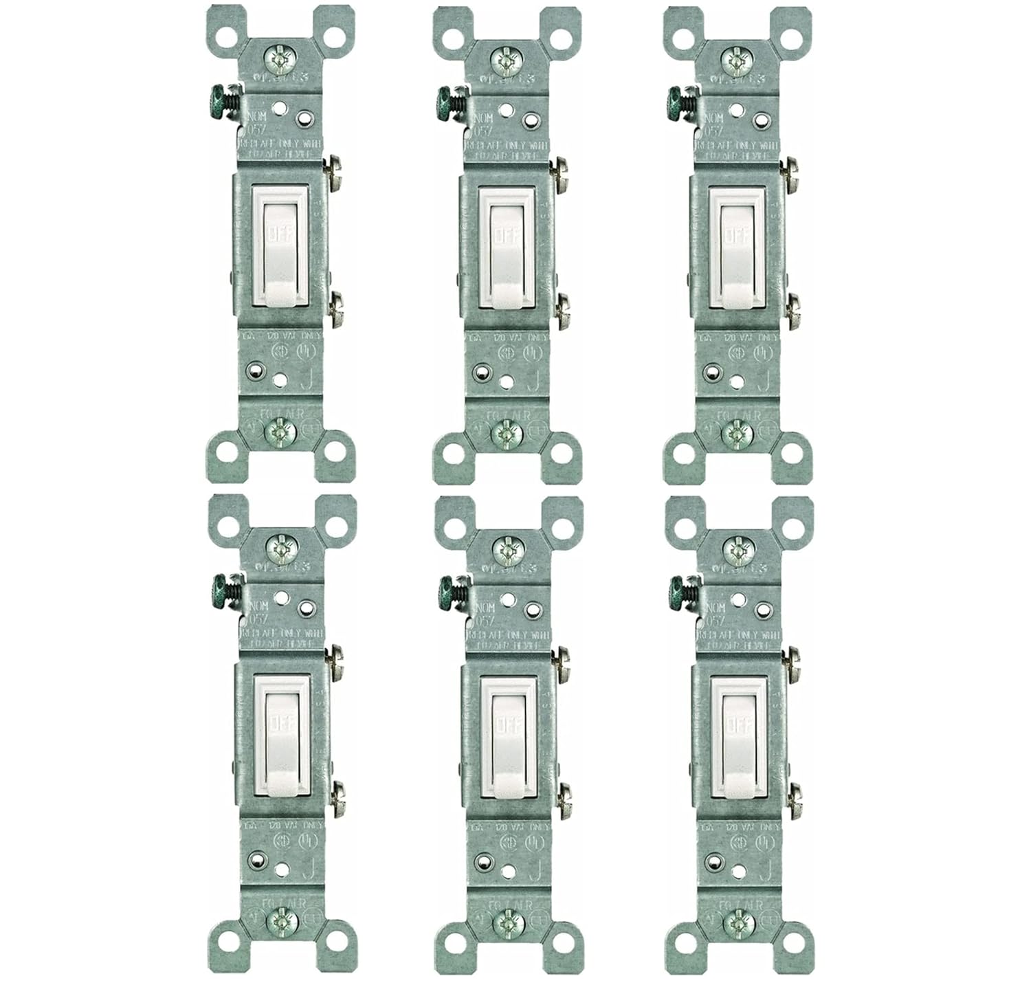 CO/ALR1P TOGSWTCH 15AWHT - 6-PACK