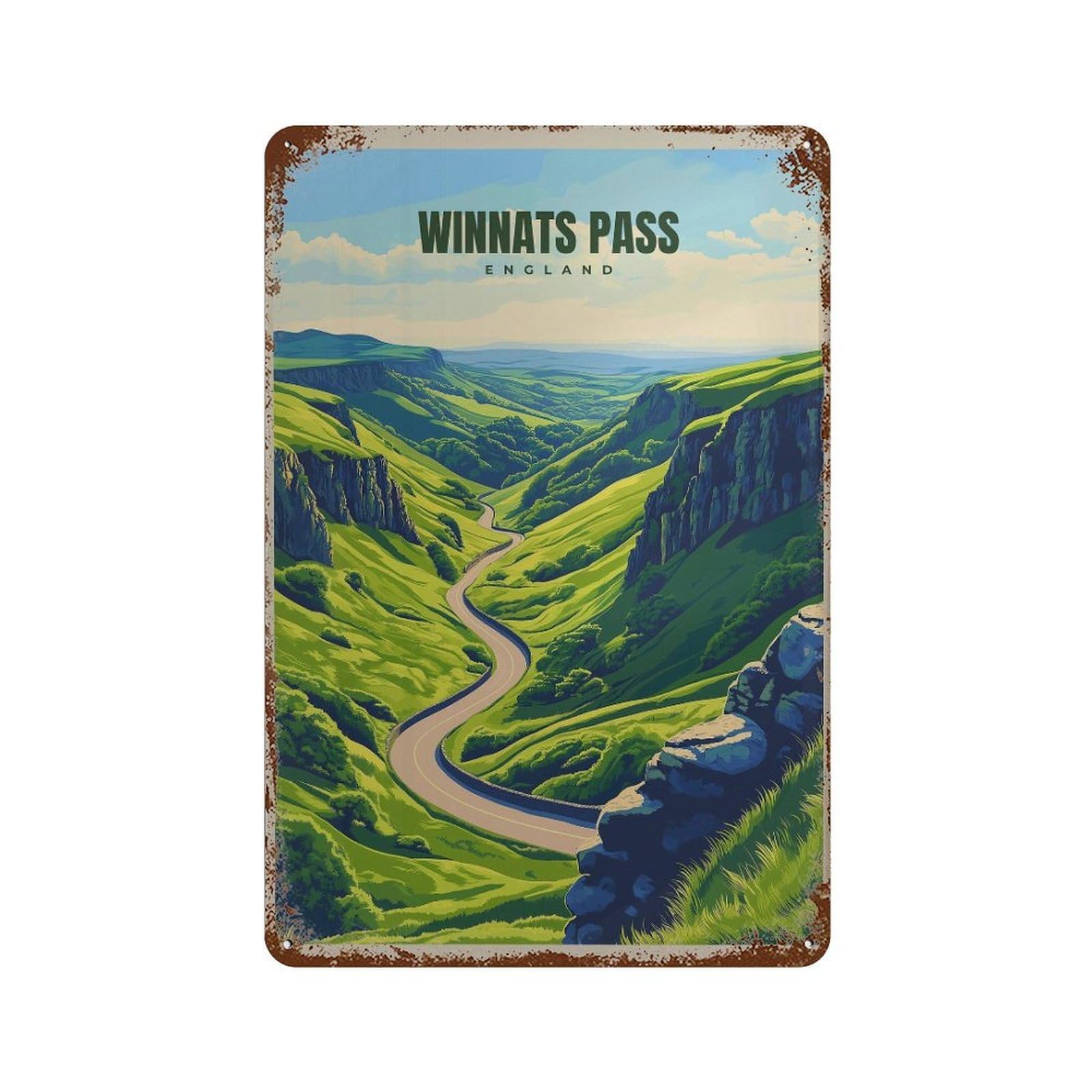 xiaoxiaoshen Winnats Pass Travel Peak District (2) Wall Decor Art Metal Tin Poster Modern Home Decor Art Home Bar Shop Decorations Vintage Sign 30x20cm