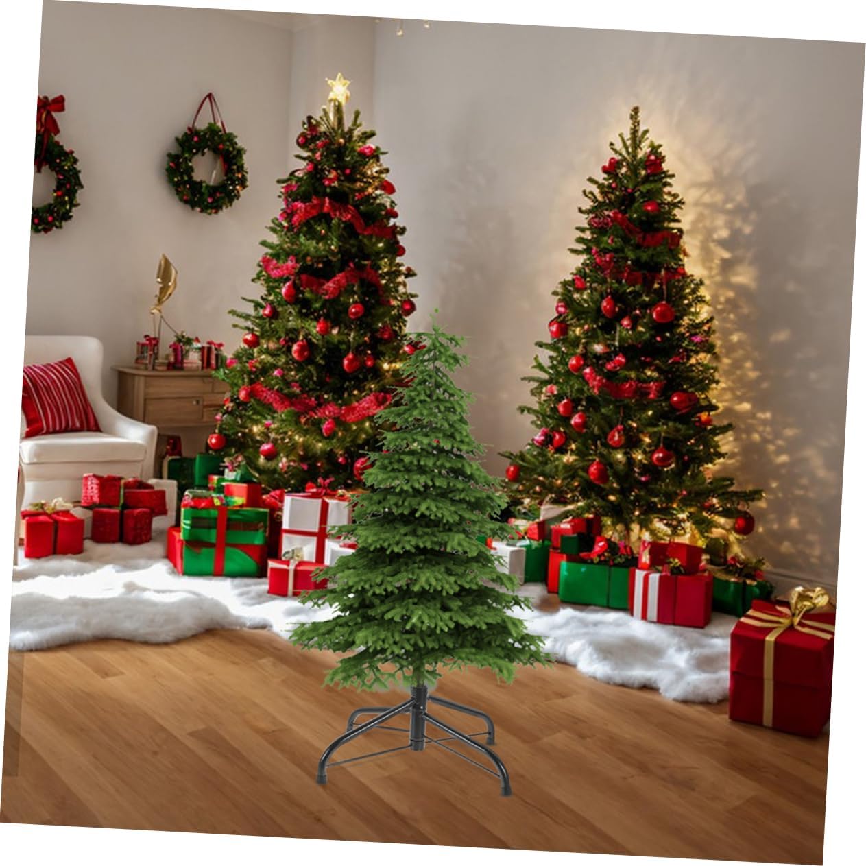 2pcs Christmas Tree Stand Christmas Bracket for Easy Installation Stylish and Compact Holiday Base for Artificial Trees and Decorative