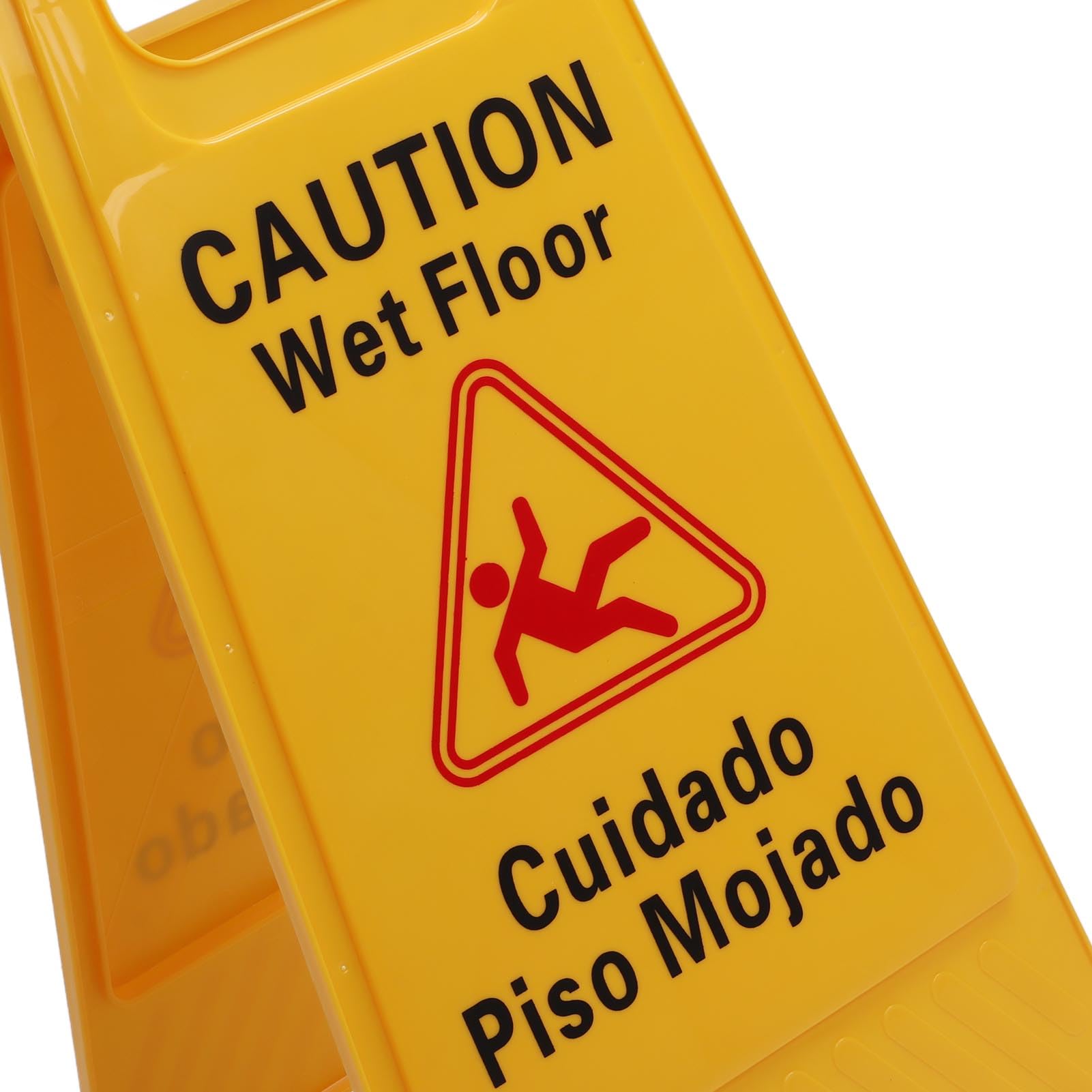 Señal Aviso Señal De Suelo Mojado 12 Letreros De Piso Mojado Plegables Con Marco A, Letrero De Precaución Para Piso, Plástico, Bilingüe De 2 Caras, Visibilidad Clara Para Interiores Y Exteriores, Esta