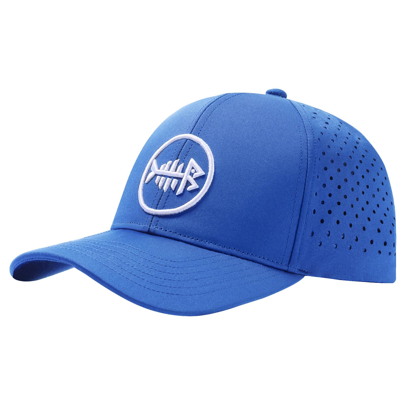 BASSDASH UPF 50+ Quick Dry Baseball Cap Water Resistant Laser Cut Mesh Snapback Hat for Men Women Fishing Hiking FH14
