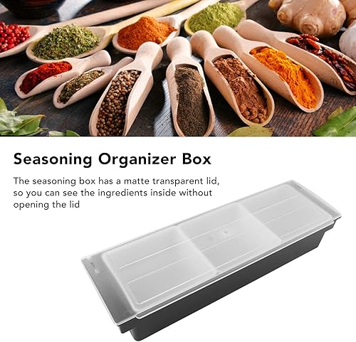 Miniatura 2 de Caja de condimentos de cocina, ollas de cocina, tapa de plástico, múltiples compartimentos, contenedor de frutas, contenedor de almacenamiento,