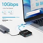 USB C Hub 10Gbps, Adaptateur multiport avec 4K 60Hz HDMI, 100W Livraison d'électricité, 3 USB A3.1+1 USB-C 3.1 Port de données, USB C à HDMI Adaptateur pour MacBook, Dell, Lenovo, Surface, iPad PRO, XPS