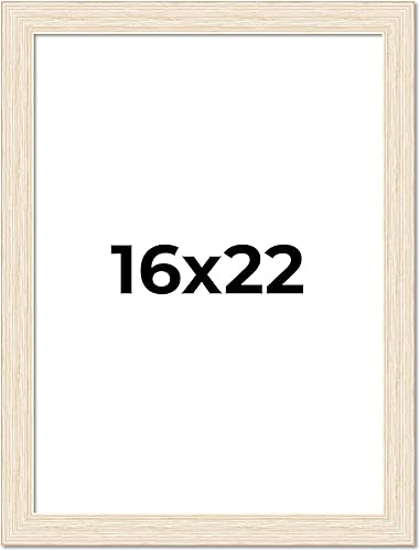 Vista 85 de Marco de fotos blanco de madera real de 19 x 19 pulgadas de ancho de 1.5 pulgadas Profundidad interior de 0.5 pulgadas Marco de fotos envejecido