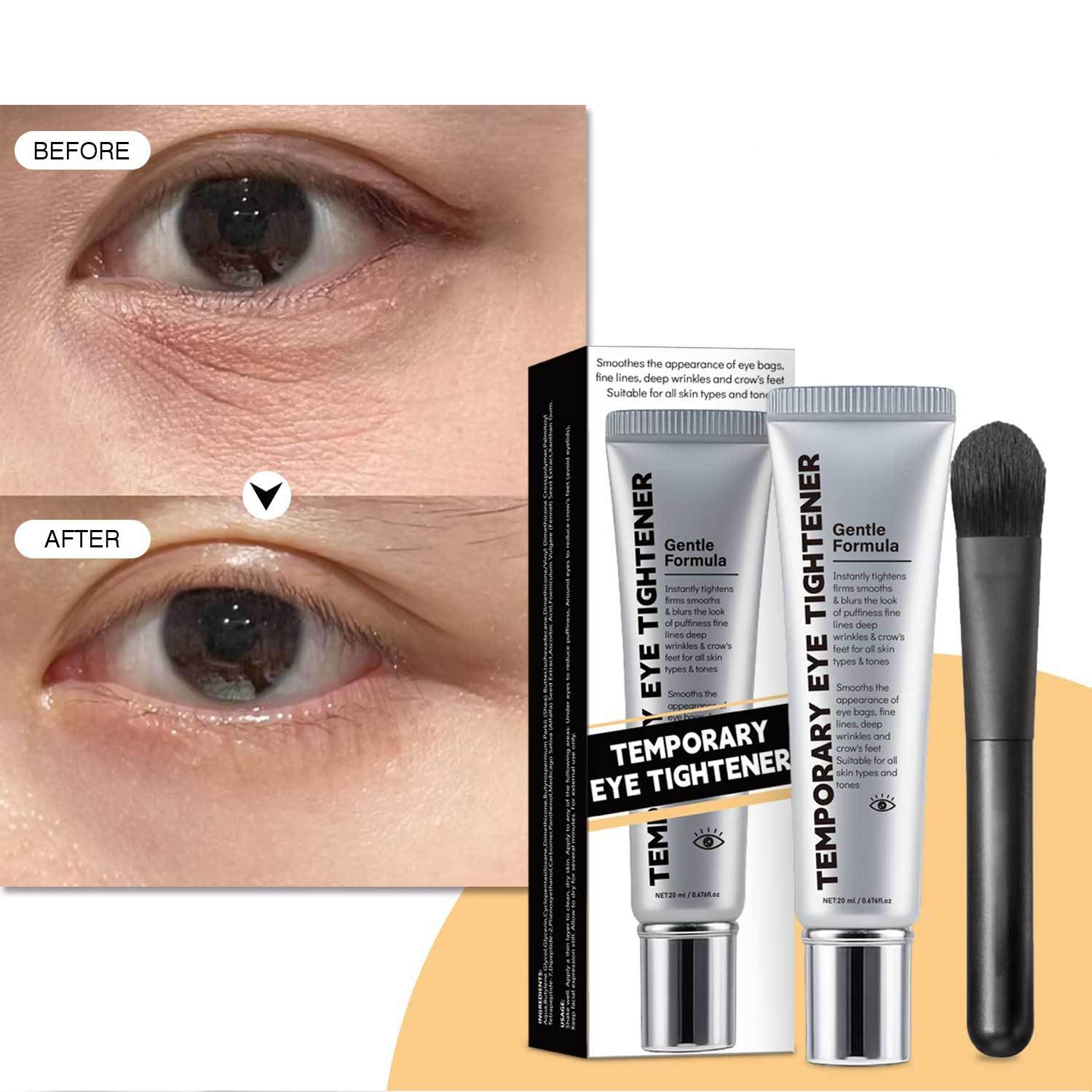 Instant Firm Temporary Eye Tightener with Brush,Perfection Eye Tightener,Instant Temporary E/ye Bag T/ightener,E/ye Tightening Cream with Smoothing Formula,Visibly Reduce Fine Lines Wrinkles 20g - Image 2