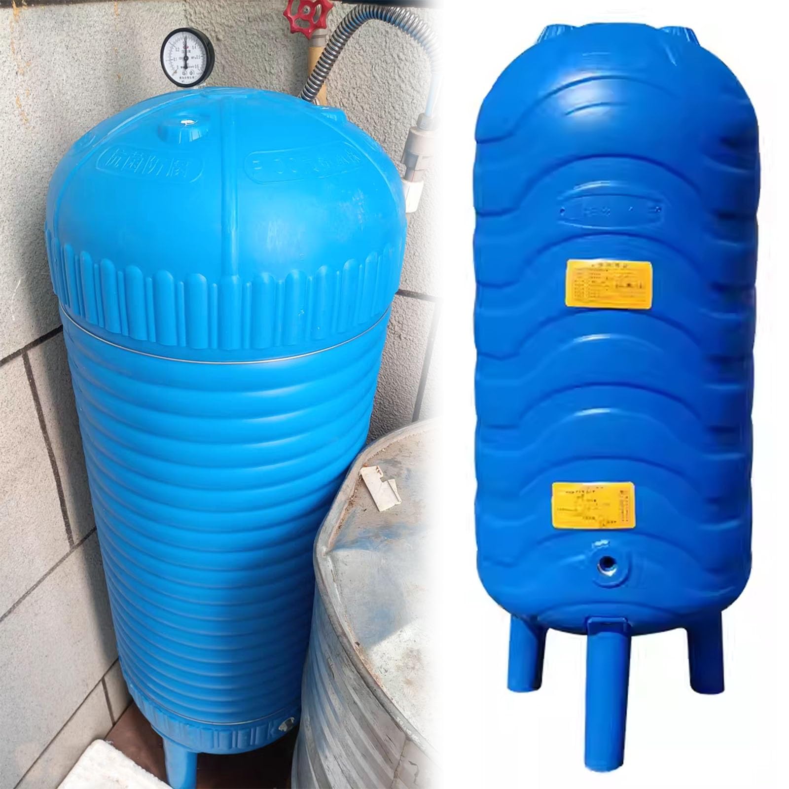 Depósito de presión de expansión automático para almacenamiento de agua, sistemas de bomba de jardín y pozo, capacidad de 60 L a 300 L