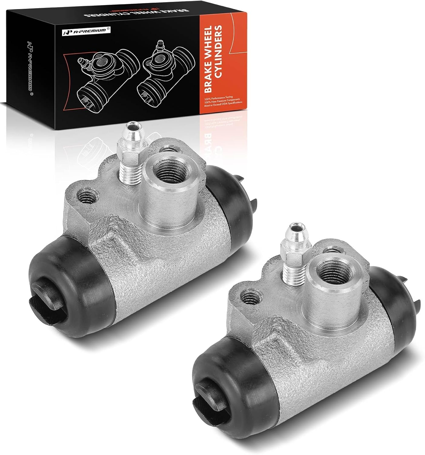 A-Premium Rear Drum Brake Wheel Cylinder Compatible with Nissan Models - Versa 2008 1.8L, Versa 2009-2011 1.6L, 4-Wheel ABS, 2-PC Set - Replace# 44100ED010