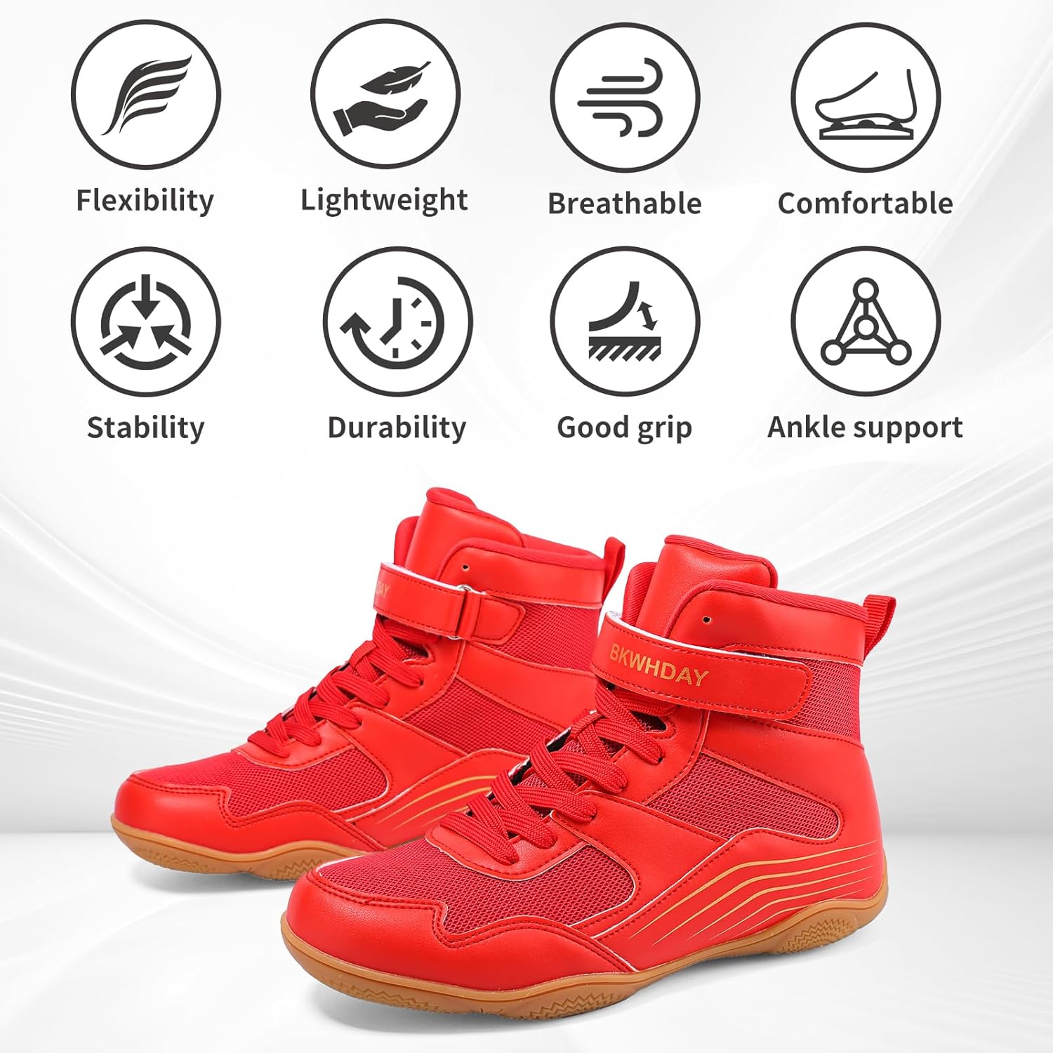 Kids Wrestling Shoes Youth Boys Girls Boxing Shoes Lightweight Breathable Non Slip for Fitness Powerlifting - Image 6