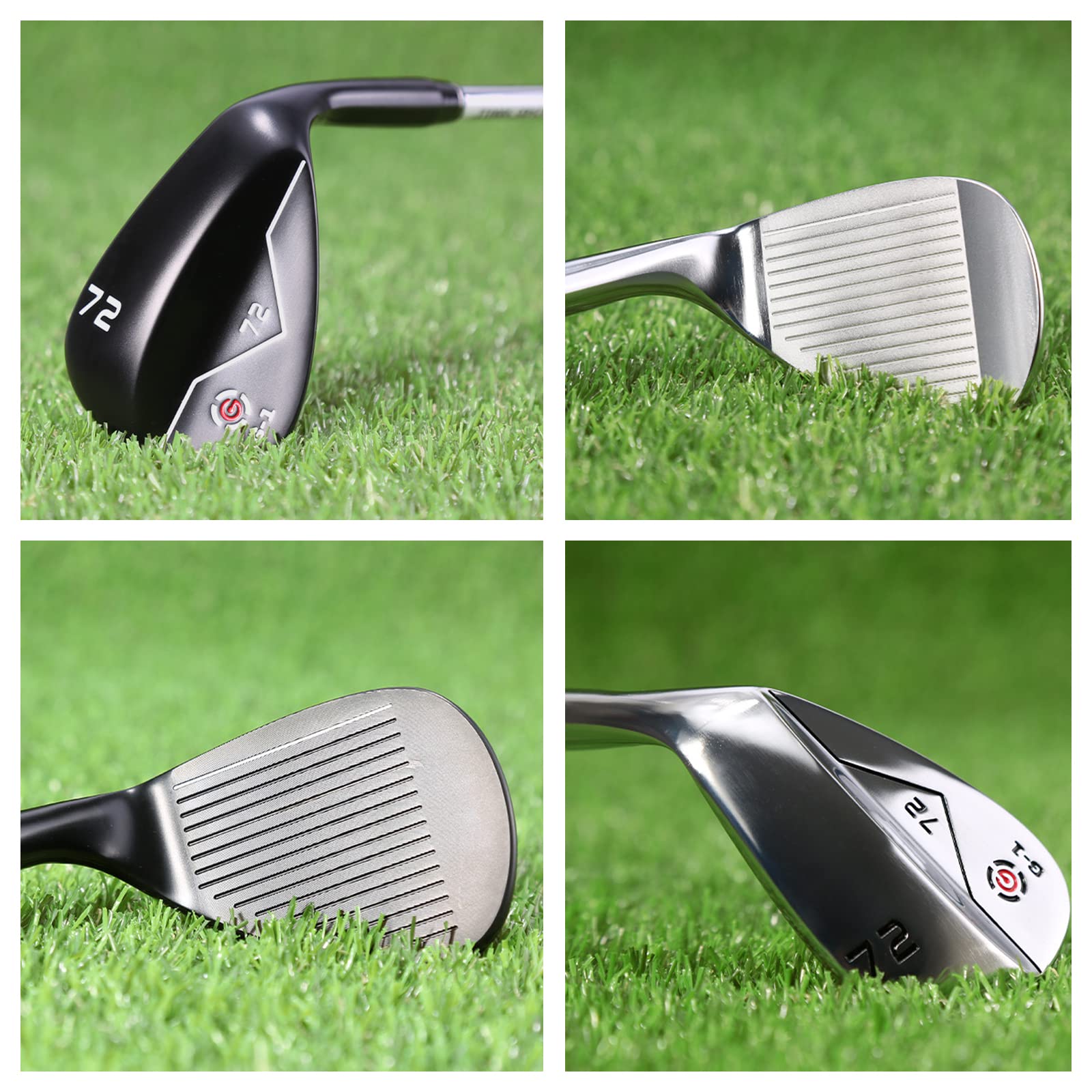 Golf Sand Wedge Club, 72 Grad Golfkeile, Edelstahl, Rechtshänder - CNC-Textur, Silber - Premium Golf Geschenk & Zubehör
