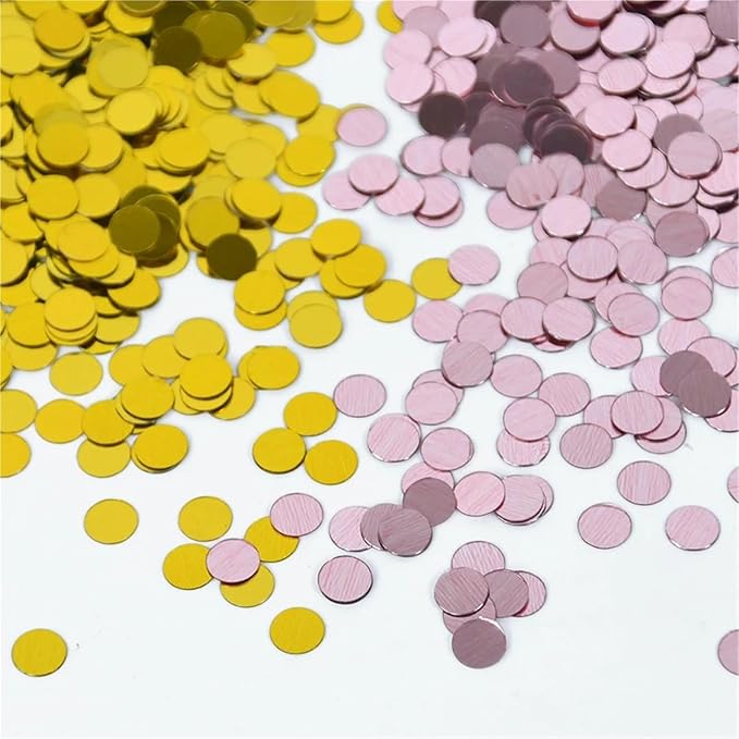 Confeti para mesa 400 unidades rosa dorado azul acrílico miniatura 3