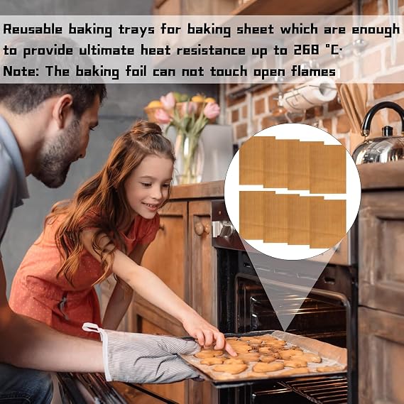 10 Pcs Silicone Baking Sheets, 30x40cm Non Stick Reusable Silicone Cooking Mat, Baking Mat Oven Liner for Pastry, Cookies, Bread, Baking Tools ＆ Accessories