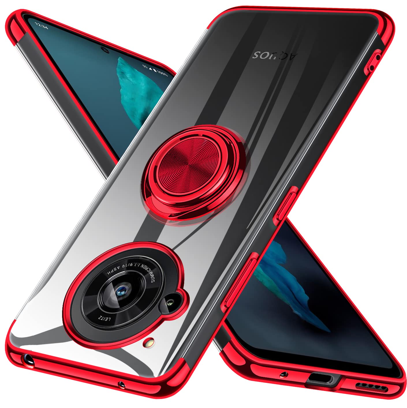 Amazon.co.jp: AQUOS R7 ケース リング SH-52C カバー 透明 aquos r7  