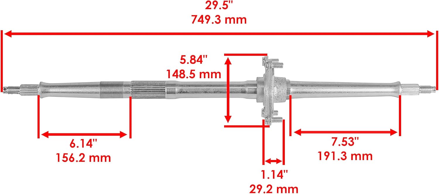 Caltric Rear Axle Shaft Compatible with Honda Trx90 Trx90Ex Sportrax 90 2X4 1993-2008