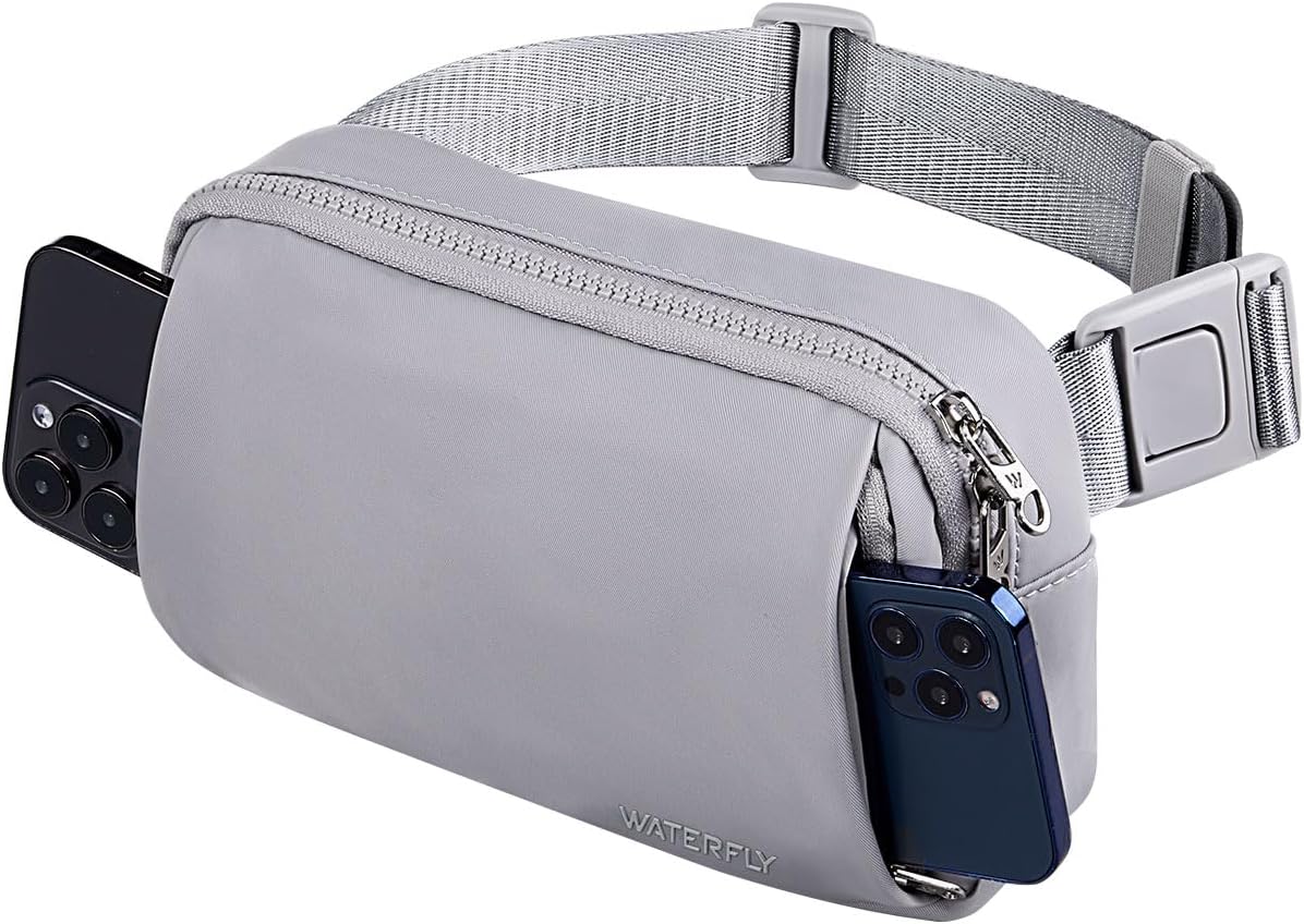 Bum Bag Women Men: Stylish Hip Fanny Waist Pack Casual Fashion Small Crossbody Chest Bag for Travel Walking Festival, Light Grey