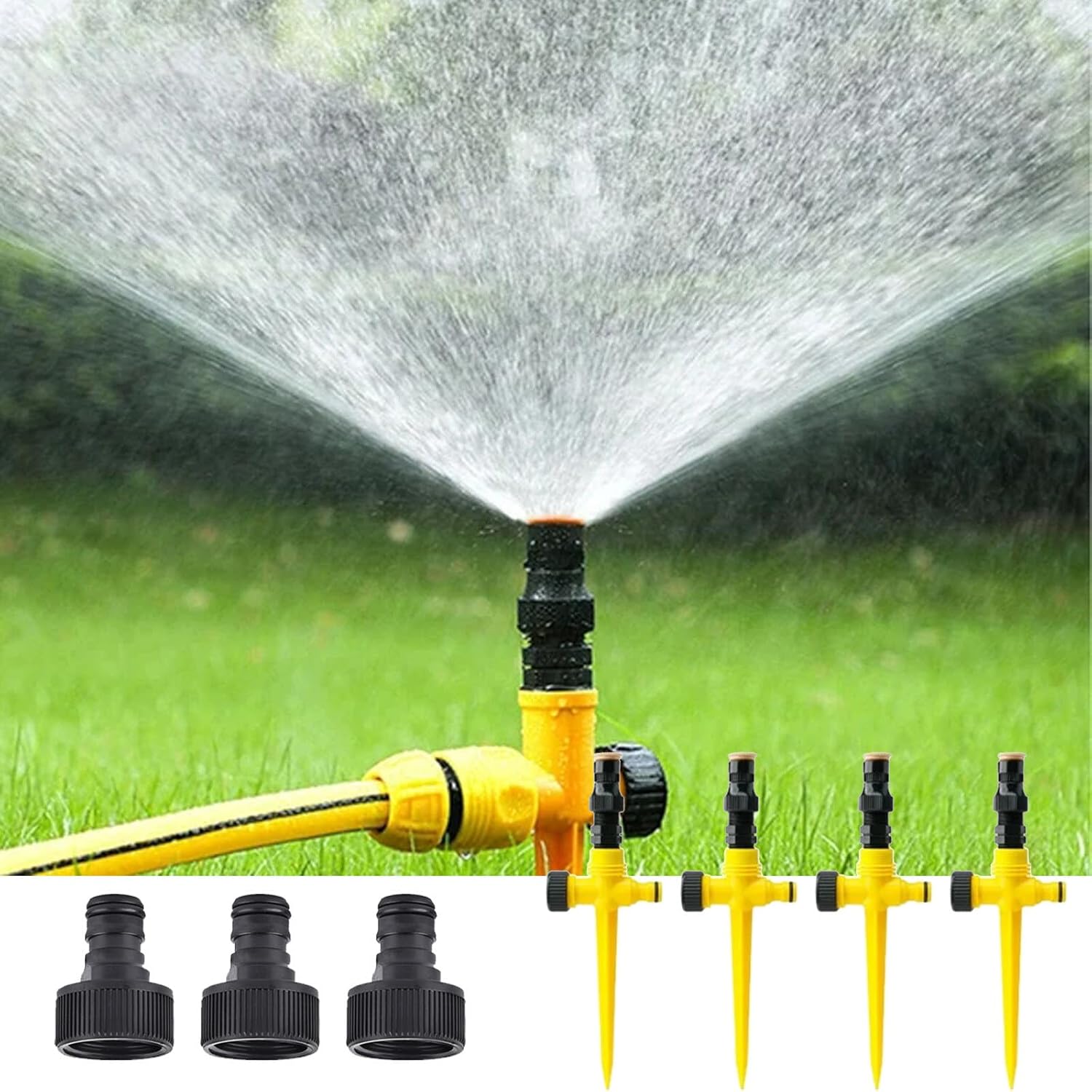 4PC 360° Rotation Auto Irrigation System, Garden Above