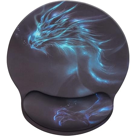 Tappetino Poggiapolsi Con Memory Foam - 25x23cm Antiscivolo Per Mouse | Design Drago - Foto 2