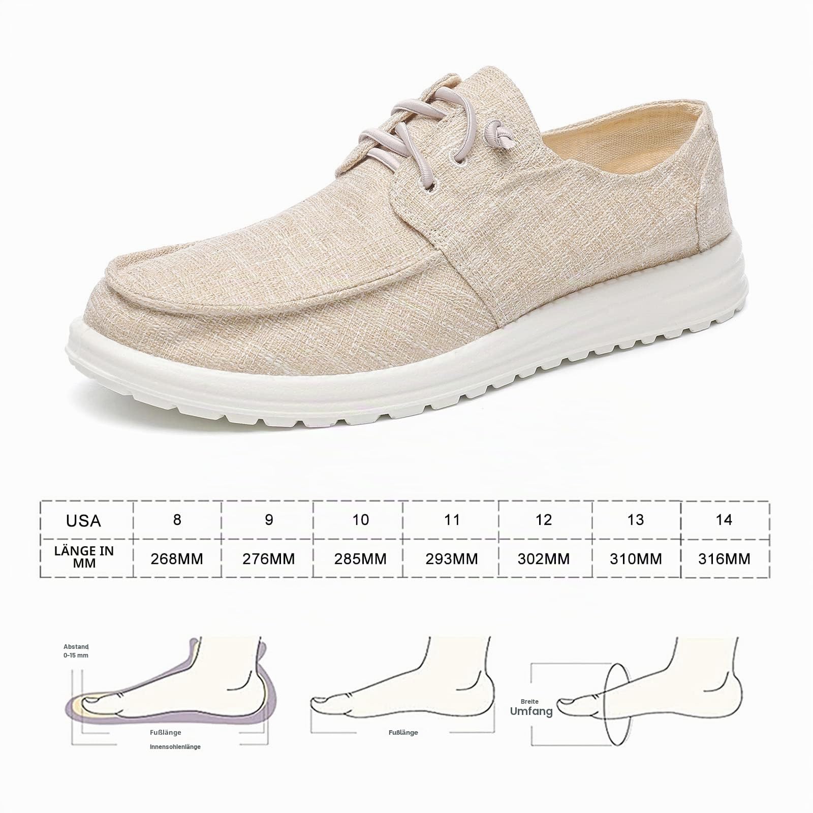 Betrue Herren Leichte Weiche Deckschuhe Baumwolle Canvas Loafer für Casual Anlässe