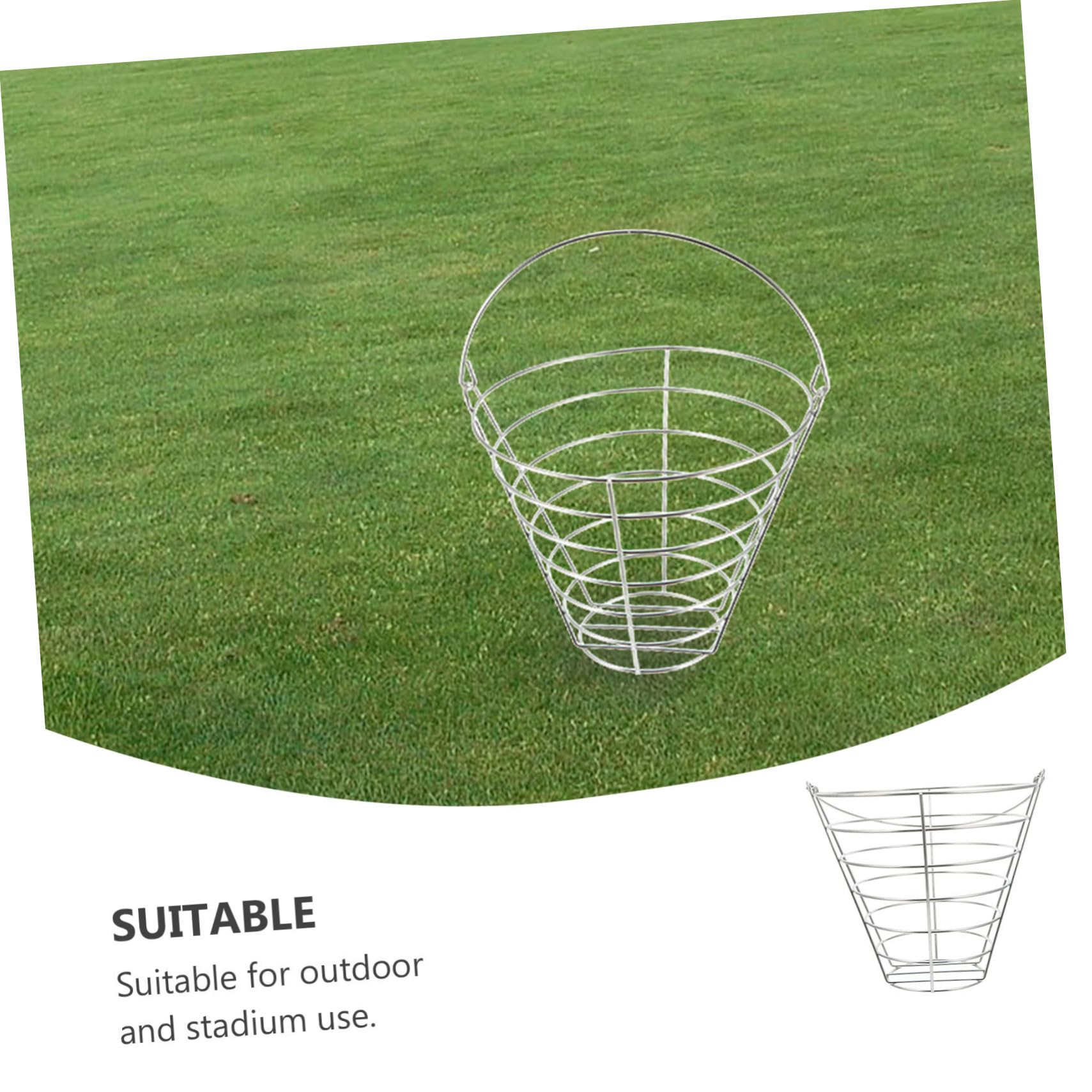 BESPORTBLE Golf Ball Basket 50 Balls Capacity Iron Holder with Handle Easy to Carry Store