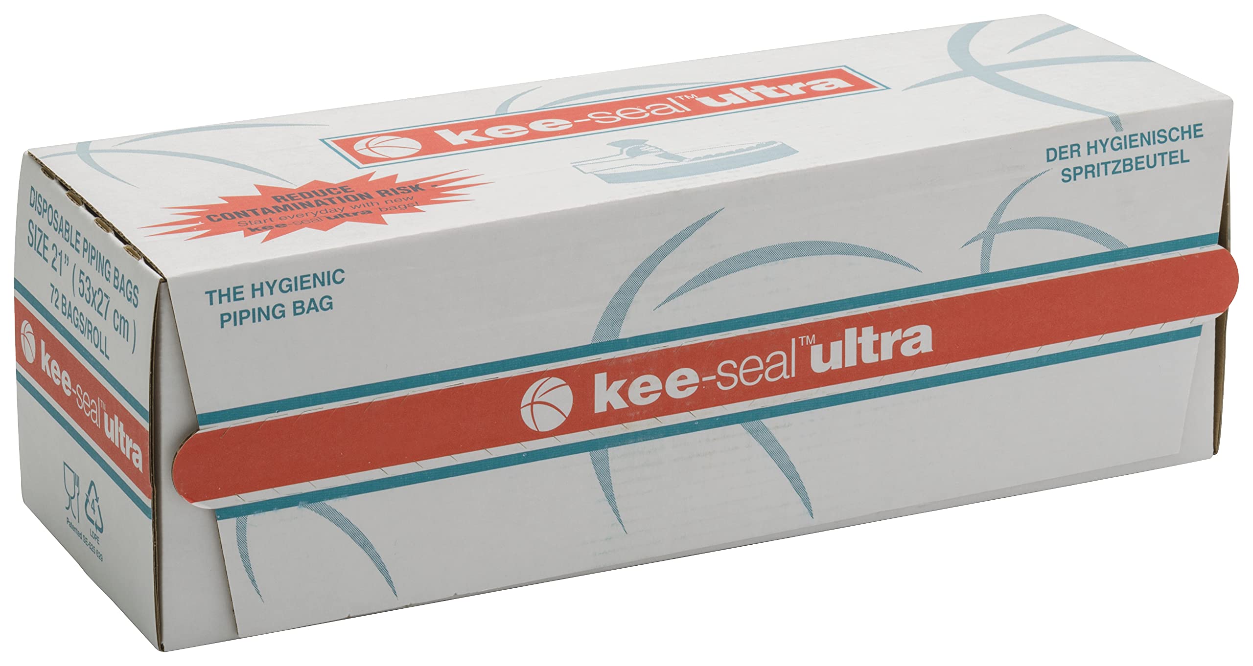 DecoPac Kee-Seal Ultra Disposable Pastry Bags, 21-Inch, Clear