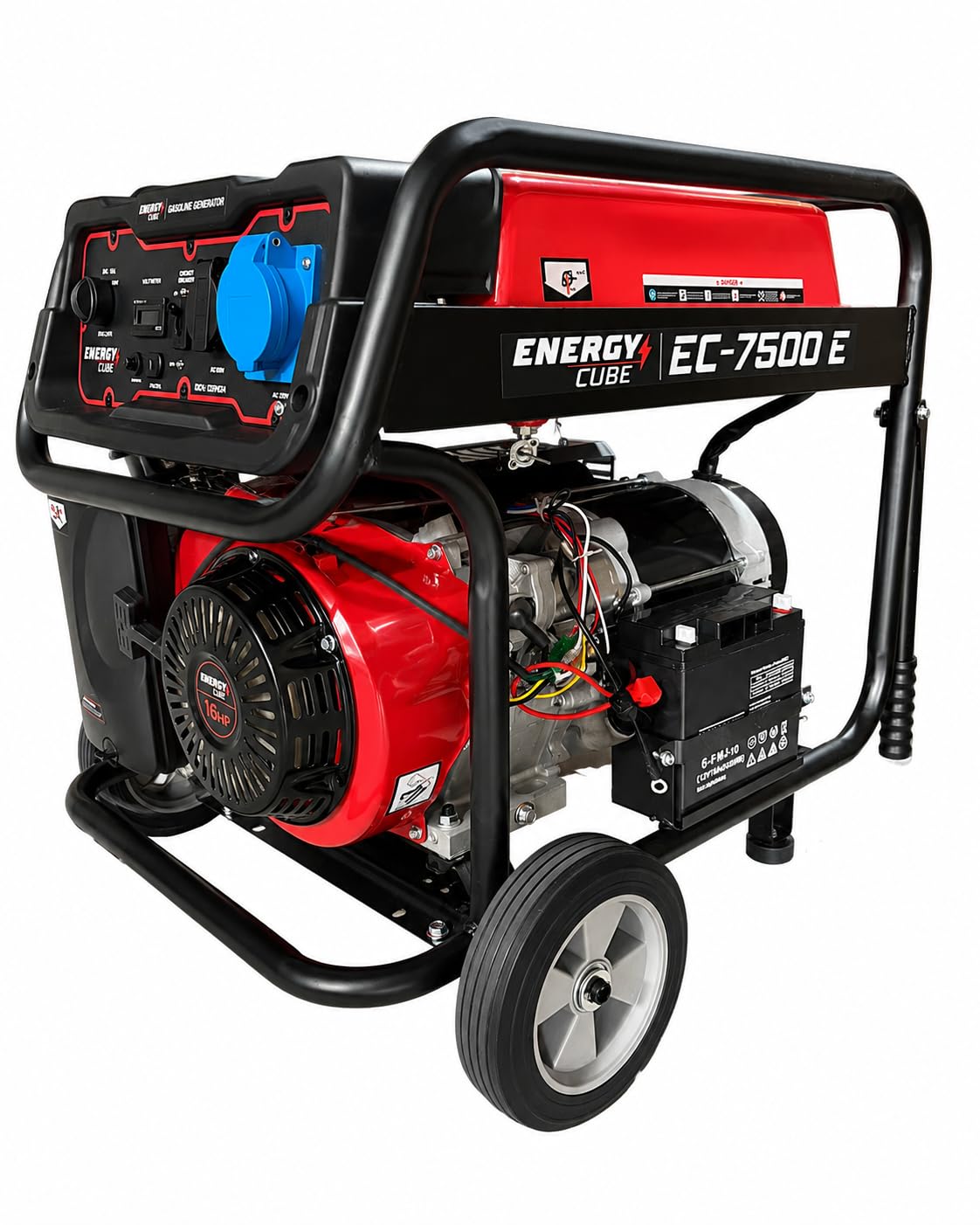 Heavy Duty EC-7500E 7.5 KVA Portable Petrol Generator with Digital 3-in-1 VFT Meter – 3000 Watt Power Backup-image-29