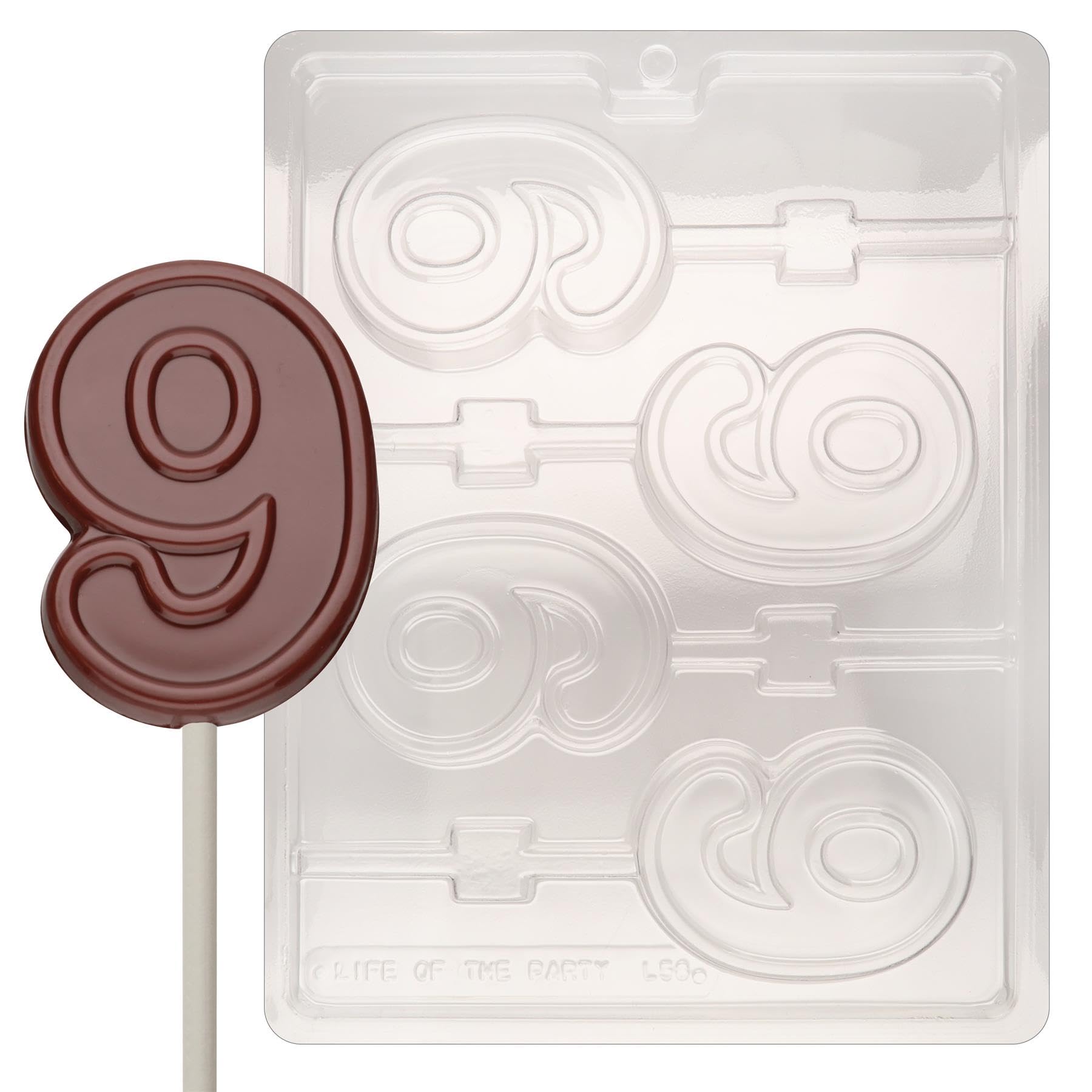 Moule à bonbons CybrTrayd L058 n°9 idéal pour les chocolats d'anniversaire