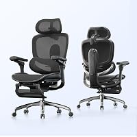 SIHOO Doro C300 Pro V2 Ergonomischer Bürostuhl, Adaptive Unterstützung | 8D-Armlehnen, Atmungsaktives Mesh, 135 ° Liegeposition, Hoher Rücken, für Lange Arbeitssitzungen, Schwarz